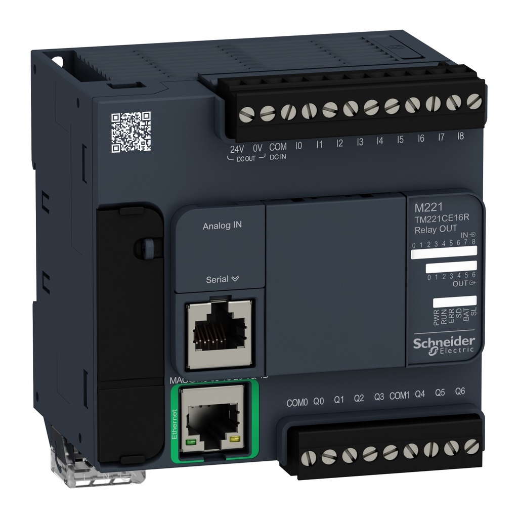 PLC M221 Compacto, 9 E/7 SD, USB, Modbus, Ethernet
