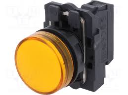 Luz piloto luminoso amarillo, 22MM - IP65 con LED integrado de 24 V CA/CC 50/60 Hz