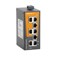 Switch industrial unmanaged, 8 puertos RJ45, IP30