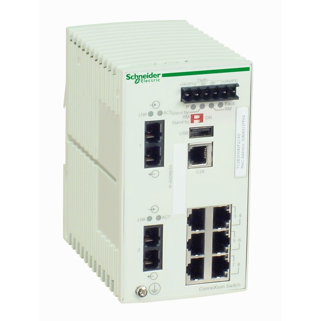 Switch Administrable TCP/IP Ethernet - ConneXium - 6TX/2FX - multimodo