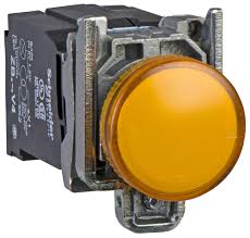 Pulsador luminoso amarillo, 22MM - IP65 con LED integrado de 440...460 V 60hz