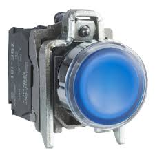 Pulsador luminoso azul, 22MM 1 NA + 1 NC 24 V CA/CC  50/60 Hz