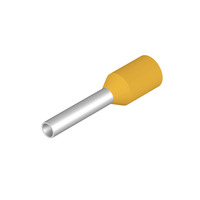 Terminal tubular, aislado, 10 mm, 8 mm, amarillo 17 AWG