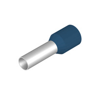 Terminal tubular aislado 10 mm, 8 mm, Azul, 14 AWG