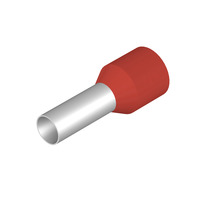 Terminal tubular, aislado, 15 mm, 12 mm, Rojo 8 AWG