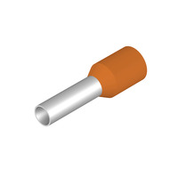 Terminal tubular, aislado, 12 mm, 10 mm, Naranja 12 AWG